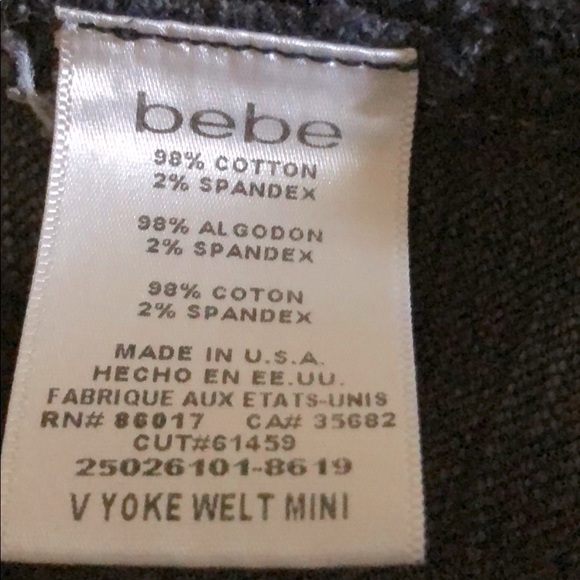 BEBE stretchy mini jeans skirt - Picture 4 of 4